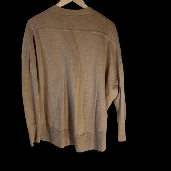 CAbi Kiki Tan Button Front Cardigan Sweater Sz L - Picture 3 of 8